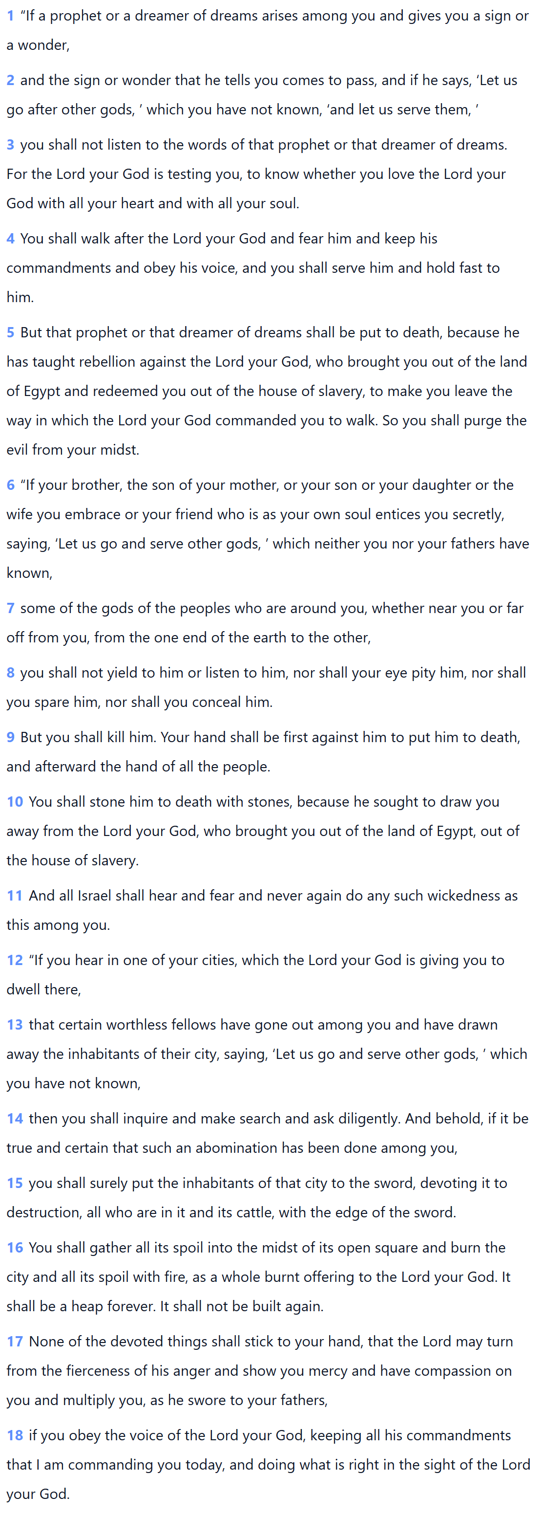 Deuteronomy Chapter 13